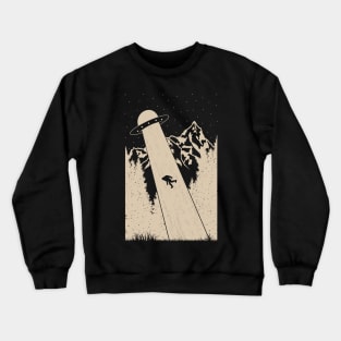 Bigfoot Ufo Abduction Crewneck Sweatshirt